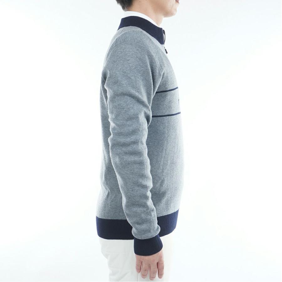トミーヒルフィガー TOMMY HILFIGER メンズ フロントロゴ　ハーフZIP モックネックニット THMA587 | TOMMY HILFIGER | 07