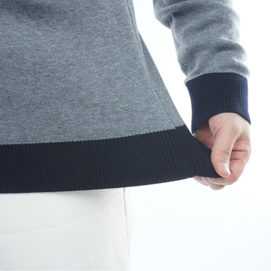 トミーヒルフィガー TOMMY HILFIGER メンズ フロントロゴ　ハーフZIP モックネックニット THMA587 | TOMMY HILFIGER | 08