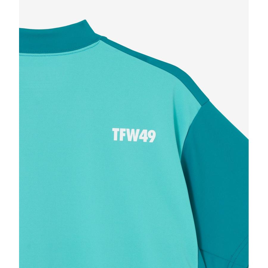 TFW49 レディース　モックネックシャツ Sサイズ ブルーは美品 TFW49 レディース モックネックシャツ Sサイズ ブルーは美品