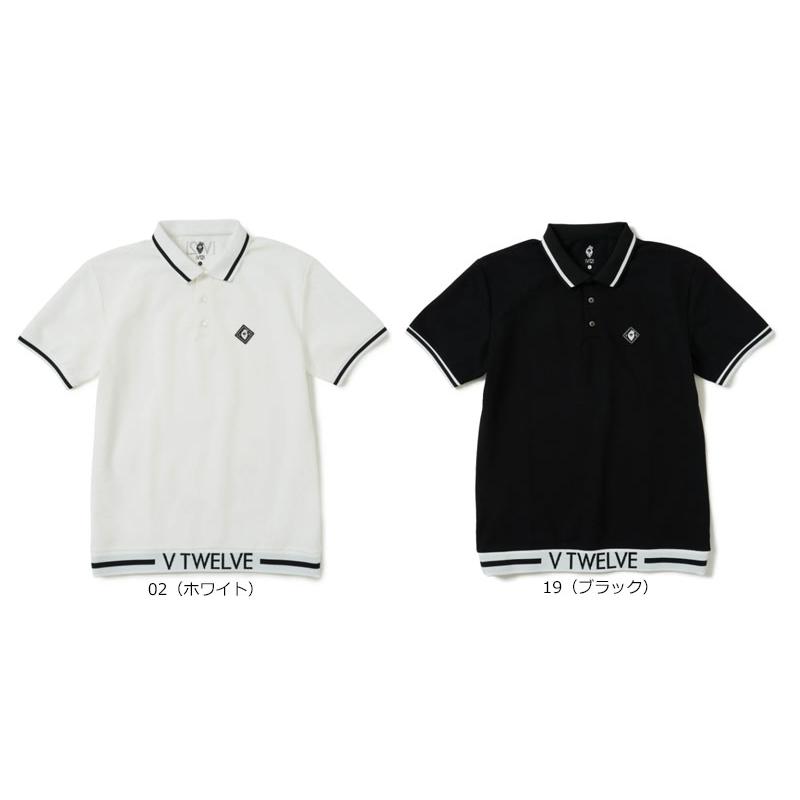 V12 ポロシャツ v122310-pl09 ホワイト　M V12 ゴルフメンズ ポロシャツ 吸水速乾 LIB OUT POLO | 【公式通販】