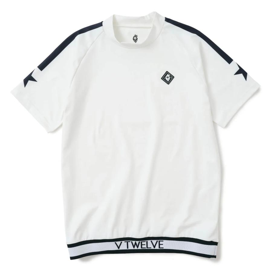 V12 ヴィトゥエルブ メンズ ONE STAR MOCK V12 ヴイトゥエルヴ V12 ゴルフ メンズ RIB SLEEVE STAR MOCK