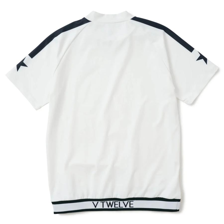 V12 ヴイトゥエルヴ V12 ゴルフ メンズ RIB SLEEVE STAR MOCK