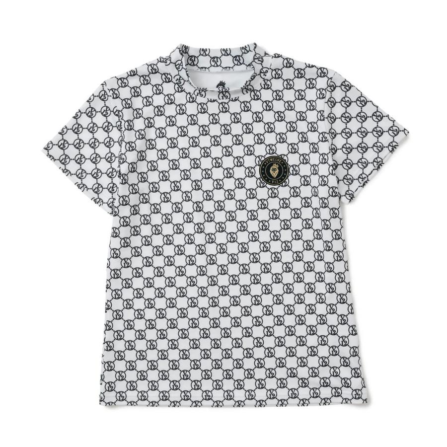 V12 MONOGRAM MOCK　モックシャツ V122410-MK10 V12 ヴイトゥエルヴ V12 ゴルフ レディース MONOGRAM MOCK