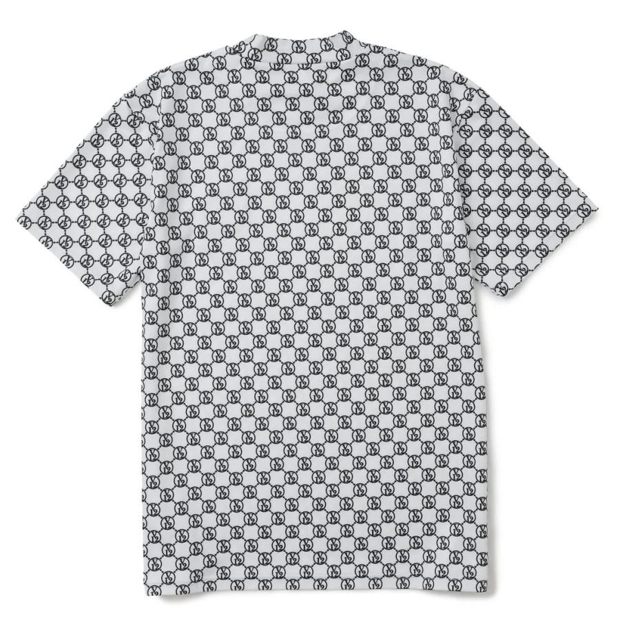 Ｖ12 MONOGRAM MOCK　モックシャツ V122410-MK10 V12 ヴイトゥエルヴ V12 ゴルフ メンズ MONOGRAM MOCK モック