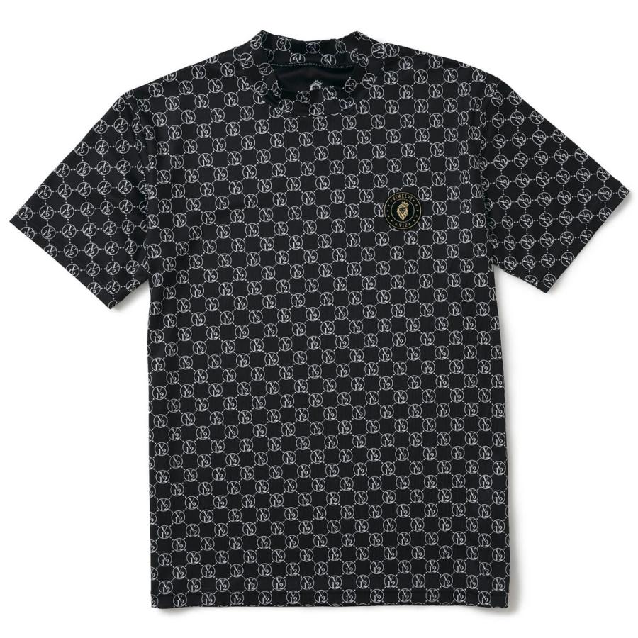 Ｖ12 MONOGRAM MOCK　モックシャツ V122410-MK10 V12 ヴイトゥエルヴ V12 ゴルフ メンズ MONOGRAM MOCK モック