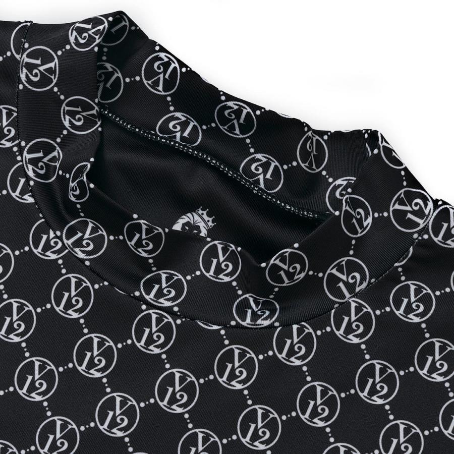 V12 MONOGRAM MOCK　モックシャツ V122410-MK10 V12 ヴイトゥエルヴ V12 ゴルフ メンズ MONOGRAM MOCK モック