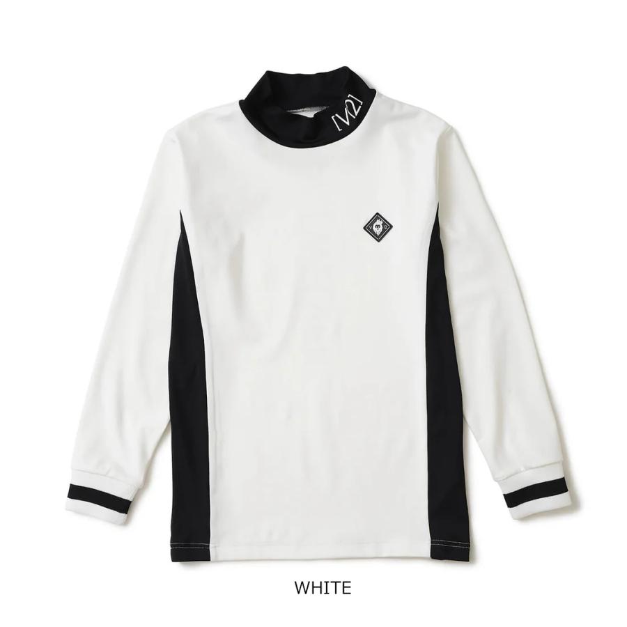 ⛳️V12 ヴイトゥエルヴ⛳️メンズRIB MOCK　長袖モックネック　白　XL ⛳️V12 ヴイトゥエルヴ⛳️メンズRIB MOCK 長袖モックネック 白