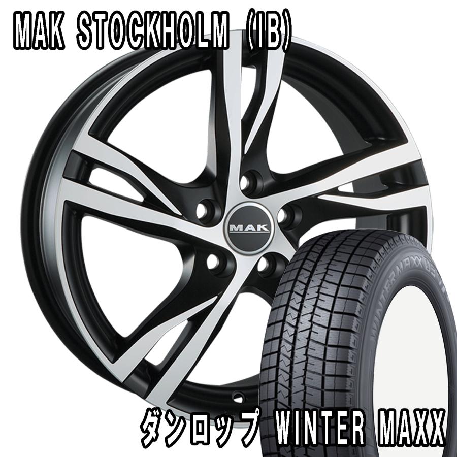 18インチ ブラックアルミホイールとスタッドレスタイヤセット