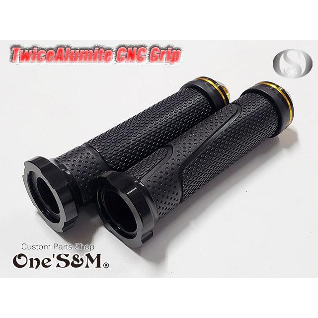 ワンズグリップ アルミ CNC グリップ バーエンド一体型 22.2φ 原付