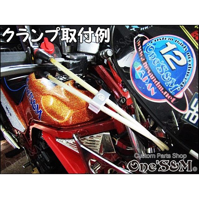 アルミ製 ホースクランプ カラー選択可能 ブレーキホース アクセルワイヤー クラッチワイヤー 等に|ones-parts-shop|03