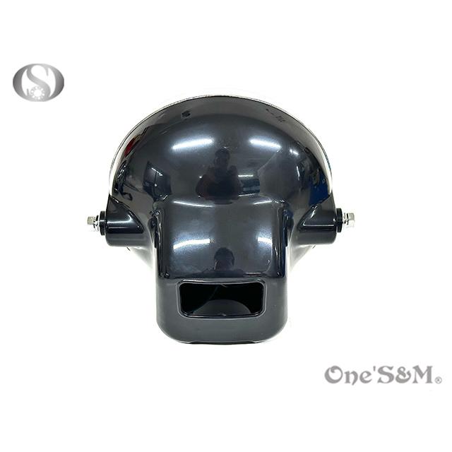 イエロー カットレンズ ガラスレンズ 丸型ヘッドライト H4球付き ブラックケース｜ones-parts-shop｜02