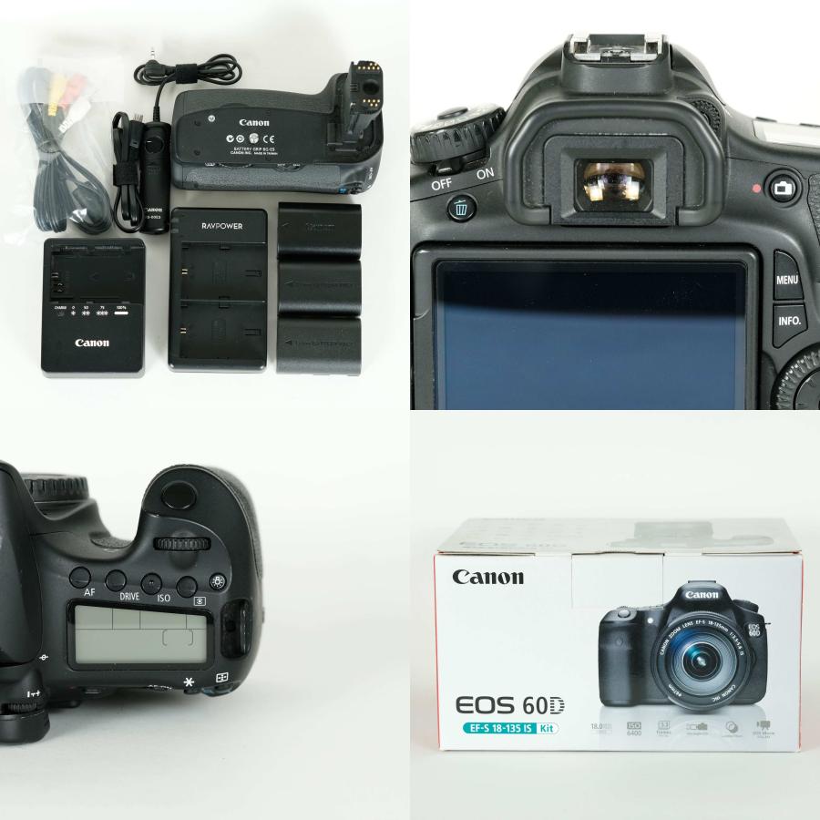 美品♪ Canon EOS 60D レンズ バッテリーグリップ 付属 送料無料 良品 | バッテリーグリップ付] Canon EOS 60D ボディ デジタル一眼レフ