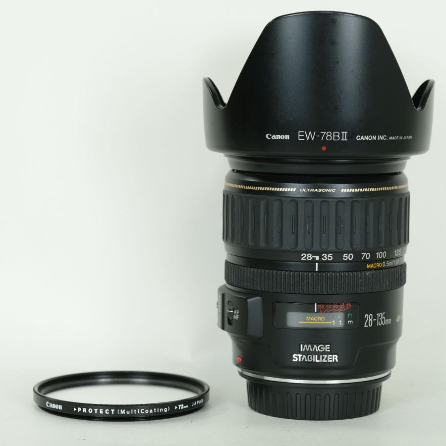 Canon EF 28-135mm IS USM フルサイズ対応 フィルター付 並品 | 純正フィルター付] Canon EF28-135mm F3.5-5.6 IS USM キヤノン