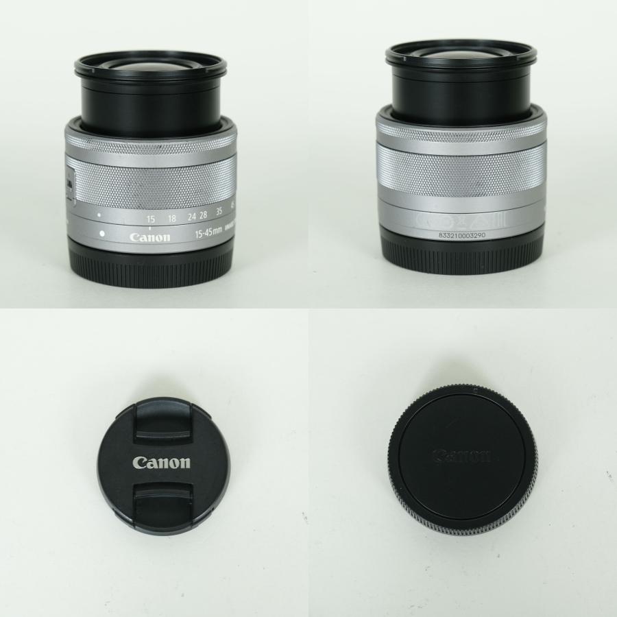 【美品・フィルター付】Canon EF-M 15-45mm IS STM 並品 | フィルター付] Canon EF-M15-45mm F3.5-6.3 IS STM [シルバー