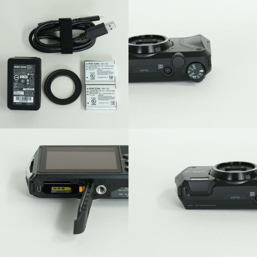 良品 | バッテリー2個付] RICOH WG-7 ブラック コンパクトデジタル 