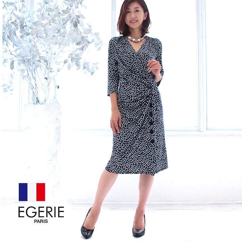 エジェリ カシュクールワンピース Mendy T1t2t3 オフィス通勤パーティお食事会 ママ 大人レディース上品きれいめジャージー 春夏秋冬コーデ Mendy Onescene 通販 Yahoo ショッピング