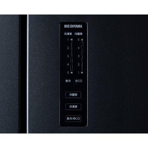 アイリスオーヤマ(Iris Ohyama) IRSN-32A-B ブラック 4ドア冷凍冷蔵庫 観音開き 320L 幅635mmの画像