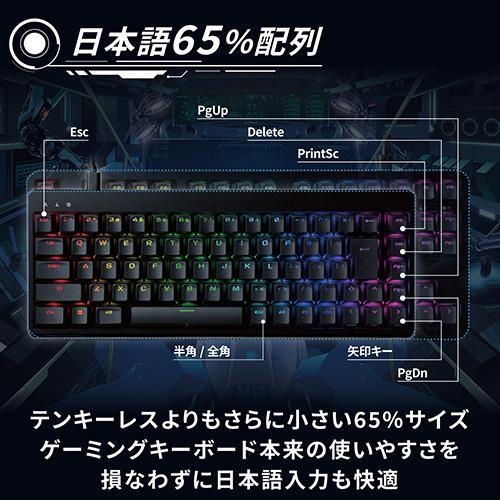 エレコム(ELECOM) TK-VK300S-BK ブラック ゲーミングキーボード 銀軸