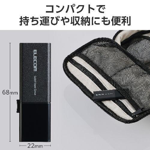 エレコム(ELECOM) ESD-EWB1000GBKR ブラック SSD 外付け 1TB USB3.2Gen1 読込最大420MB/秒 USBメモリ型 スライド式 高速 Type-C/USB-A 両対応_5
