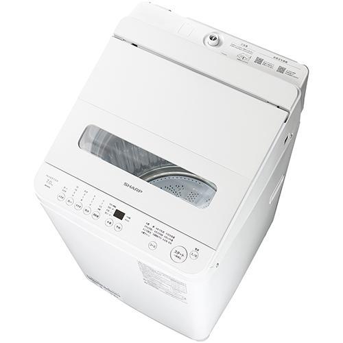 運搬取付無料！ホワイト純正SHARP・穴なし槽プラズマクラスターで清潔洗濯機！ シャープ(SHARP) ES-GV7L-W ホワイト系 穴なし槽シリーズ 全自動洗濯機