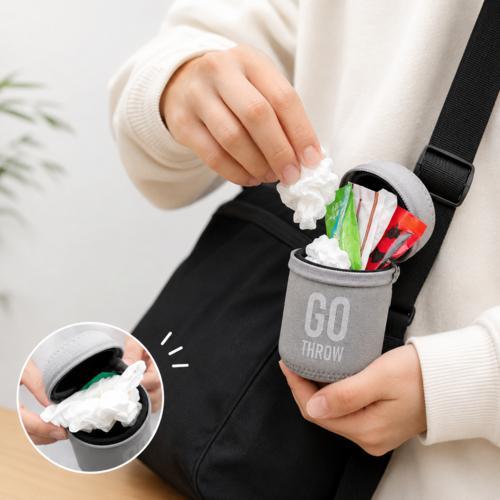 シービージャパン(CB JAPAN) 携帯ゴミ箱 GO THROW グレー 屋外用ゴミ箱