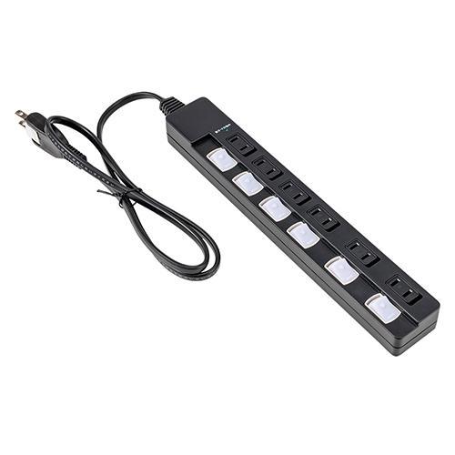 ナカバヤシ TAP-048-20BK ブラック 安全機能満載スイッチ付OAタップ 6
