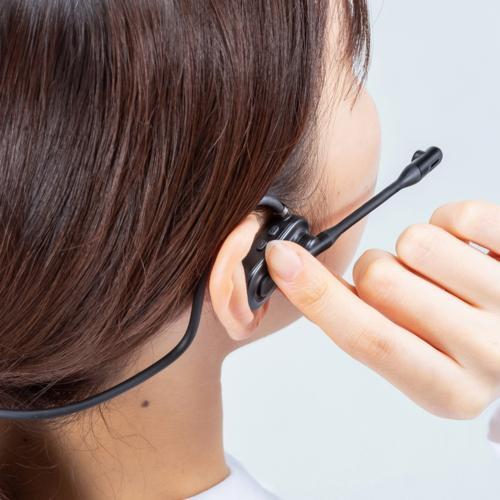 サンワサプライ MM-BTSH71BK 超軽量Bluetoothオープンイヤーヘッドセット
