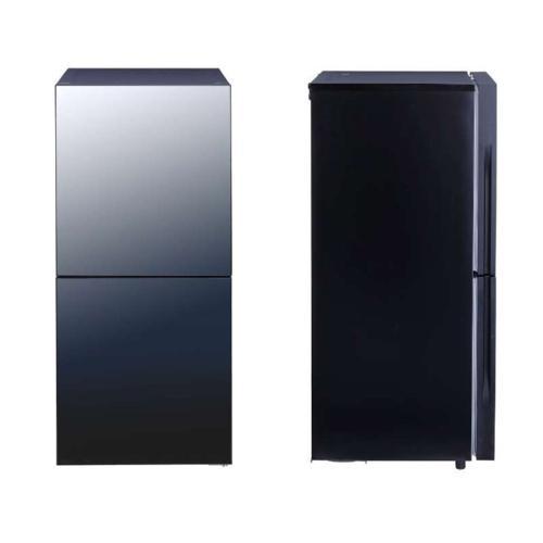 ツインバード（TWINBIRD） HR-GJ12B ブラック 2ドア冷凍冷蔵庫 ミラー