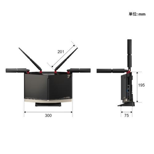 バッファロー(BUFFALO) WXR18000BE10P Wi-Fi7(be) 11529+5764+688Mbps IPv6 トライバンド対応 Wi-Fiルーター AirStation WAN、LANx1 10Gbps対応_1