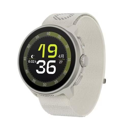 SUUNTO(スント) SS051110000 フロストグレー ウェアラブルウォッチ 46mmテキスタイルストラップ AMOLEDディスプレイの画像