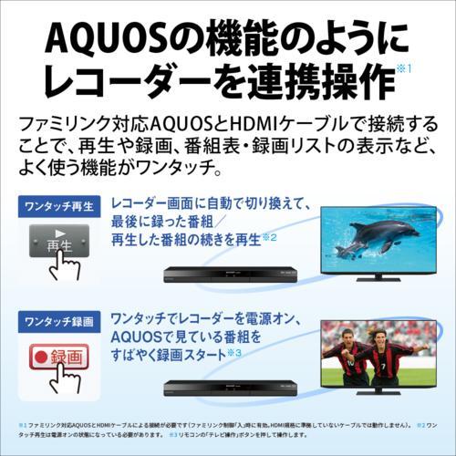 【長期保証付】シャープ(SHARP) 2B-C20GT1 AQUOS アクオス ブルーレイディスクレコーダー 3チューナー 2TBの画像