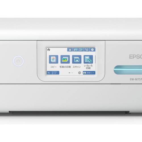 【長期保証付】エプソン(EPSON) エコタンク搭載 EW-M757TW ホワイト A4カラーインクジェット複合機 4.3型ワイドタッチパネルの画像