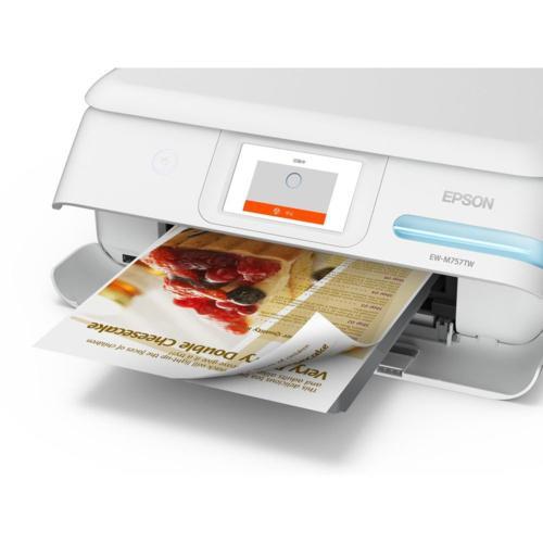 【長期保証付】エプソン(EPSON) エコタンク搭載 EW-M757TW ホワイト A4カラーインクジェット複合機 4.3型ワイドタッチパネルの画像