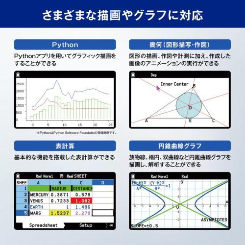 【長期保証付】CASIO(カシオ) fx-CG100-N ClassWiz CG グラフ関数電卓 カラー液晶 3Dグラフ ハードカバー付き 10桁_6