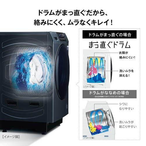 【標準設置料金込】【長期保証付】アクア(AQUA) AQW-D8A-R-W ホワイト まっ直ぐドラム コンパクト大容量 ドラム式洗濯乾燥機 右開き 洗濯8kg/乾燥4.5kgの画像