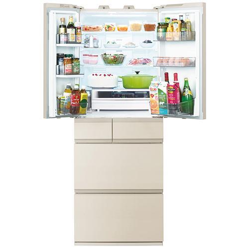 【標準設置料金込】【長期保証付】東芝(TOSHIBA) GR-A590WF-UC グレインアイボリー FREEZA WFシリーズ 6ドア冷蔵庫 観音開き 586L 幅685mmの画像