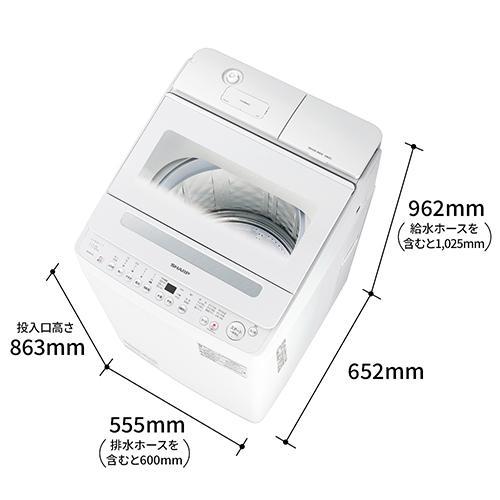 設置】シャープ(SHARP) ES-SW10L-W ホワイト系 穴なし槽シリーズ 全
