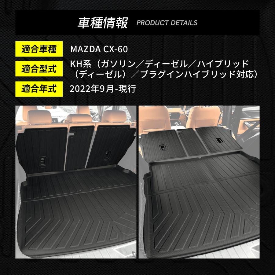トランクマット CX-60 CX60 KH系 ラゲッジマット シートバック セット
