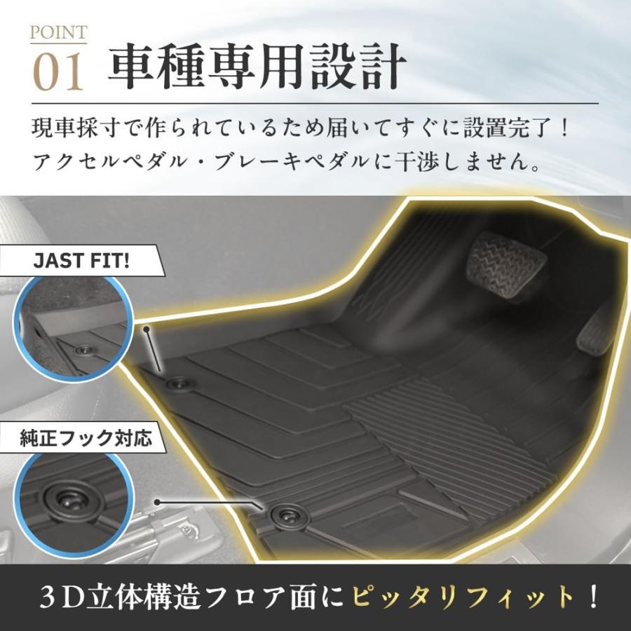 フロアマット ランドクルーザー300 5人乗り ブラック 運転席 助手席 
