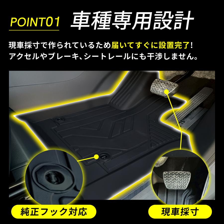 フロアマット アルファード ヴェルファイア 40系 後部座席 2列目 3列目