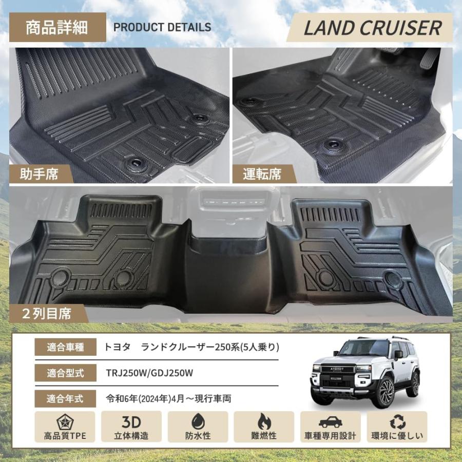 ランドクルーザー250 フロアマット ランクル 250系 防水 GDJ250W GX 5 