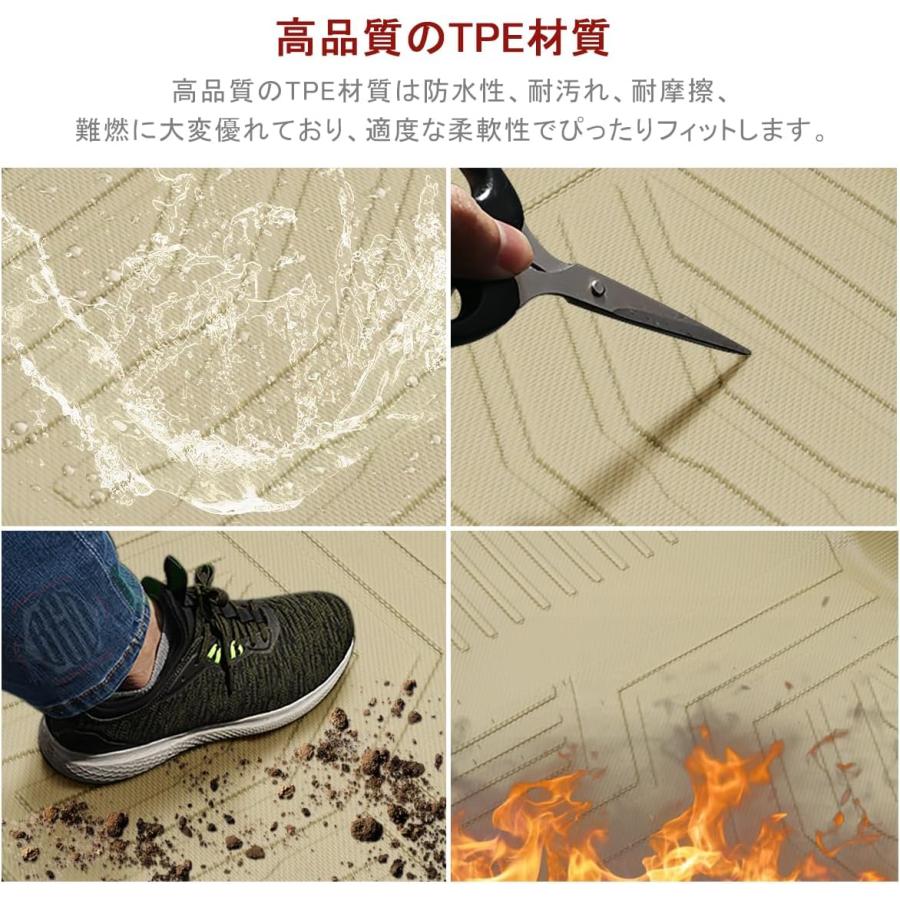 ランドクルーザー300 フロアマット ベージュ 5人乗り ガソリン ディーゼル トランクマット ランドクルーザー300 ラゲージマット 5人乗り ベージュ