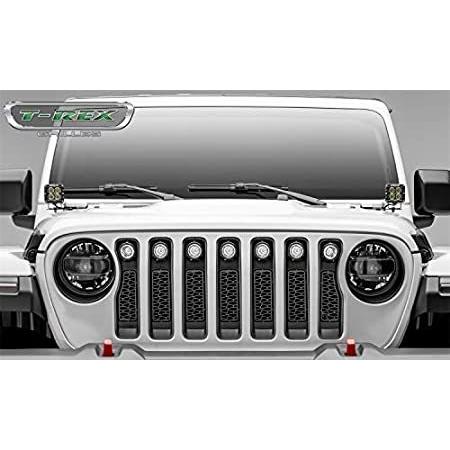 Jeep Gladiator, JL ZROADZ Grille, Black, 1 Pc, Insert with (7) 2 Inch LED R フロントグリル