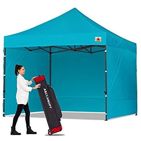 超爆安  Heavy ABCCANOPY Duty Turquoise 10x10, Sidewalls with Tent Canopy up Pop Ez その他テント