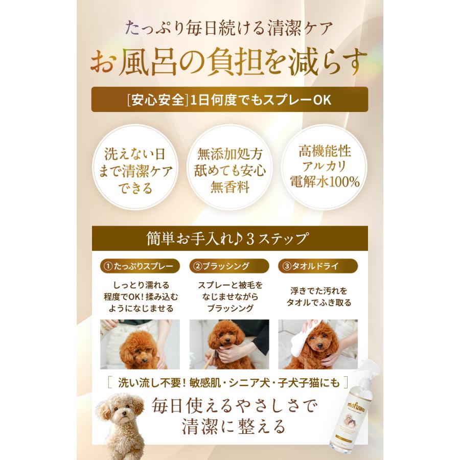 mofuwa グルーミングスプレー 犬 猫 詰め替え 500ml ブラッシング