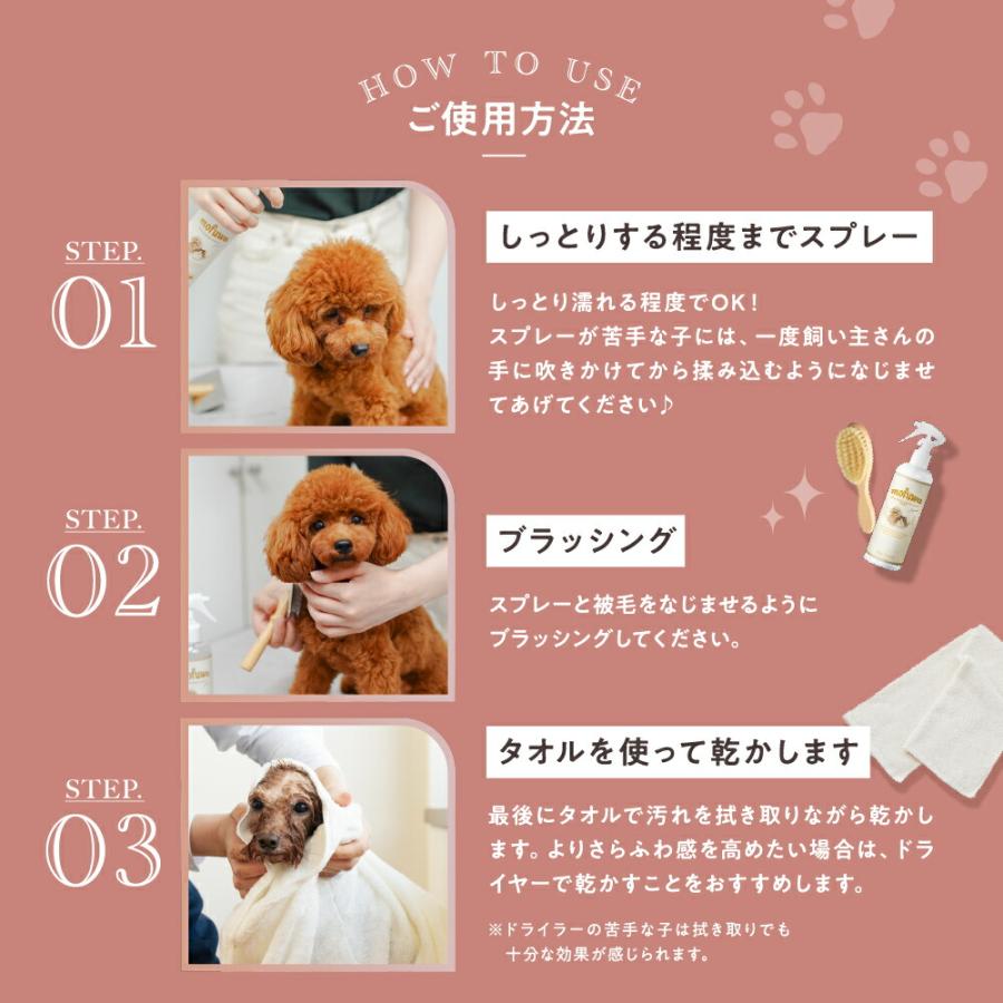犬 猫 ブラシ mofuwa グルーミングスプレー 300ml シャンプー