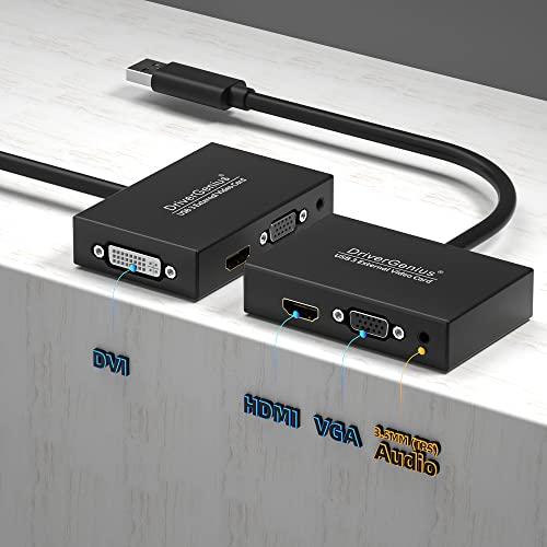 DriverGenius USB 3.0 - HDMI/DVI/VGA マルチモニター対応変換アダプター 3.5mm オーディオ対応 ／ Window｜onetoday｜02