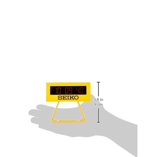 セイコークロック(Seiko Clock) 目覚まし時計 置き時計 デジタル ミニタイマークロック 黄色 93×104×45mm SQ815Y｜onetoday｜05