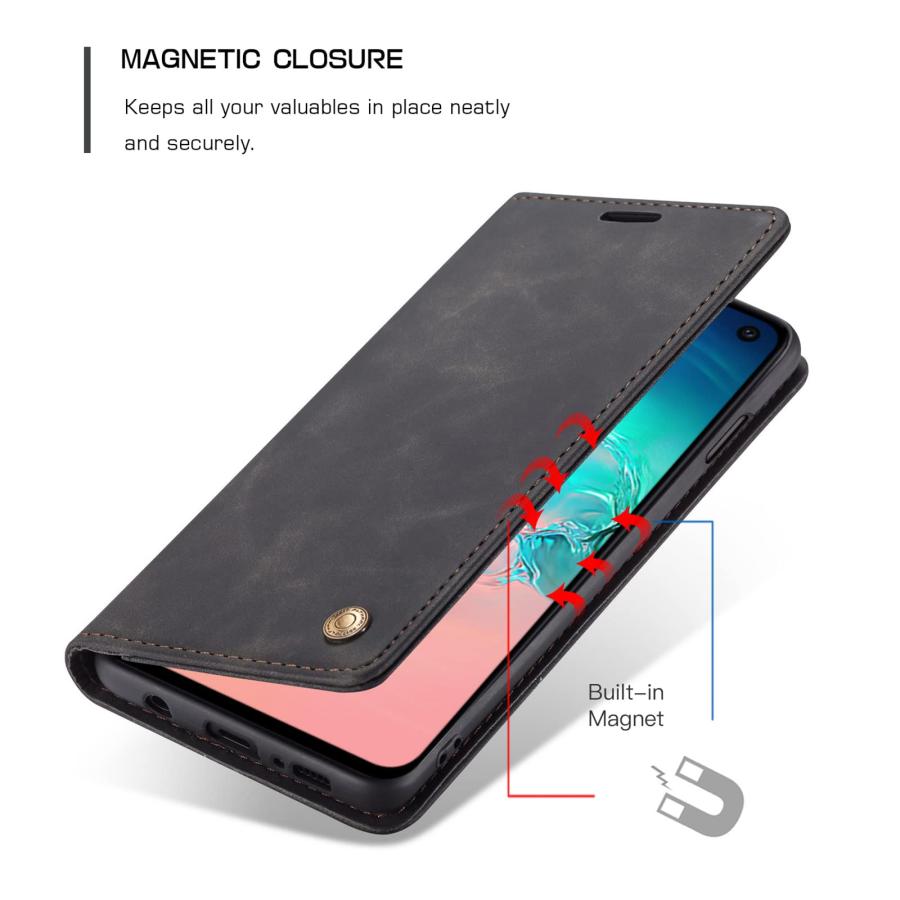 QLTYPRI Samsung Galaxy S10e ケース 手帳型 PU 高級レザー マグネット カード収納 全面保護 薄型 耐衝撃 横置き Qi｜onetoday｜03