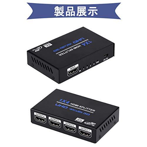 1x4 HDMIスプリッター HDMI 分配器 1 入力 4 出力 HDMIスプリッターオーディオビデオディストリビューターボックス 3D 4K x｜onetoday｜05